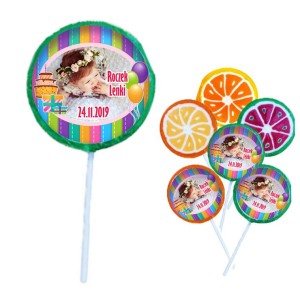 Lizaki reklamowe z logo duże 5cm personalizowane 50szt